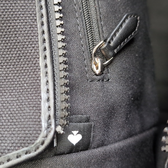 NWT Kate Spade Jett Large Canvas Tote, Signature Logo Design, Black DISCONTINUED - Picture 6 of 15